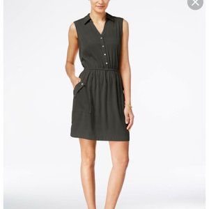 Alfani Petite Shirt Dress Button Down with Pockets
